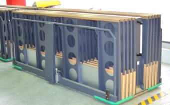 Plate trolley for for large format stacker