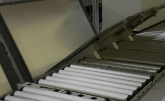 Druckplattenablage im Plattenwagen